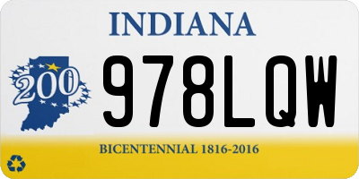 IN license plate 978LQW