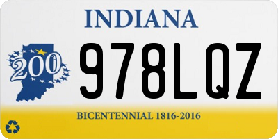 IN license plate 978LQZ