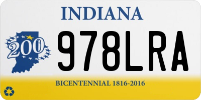 IN license plate 978LRA