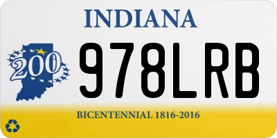 IN license plate 978LRB