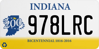 IN license plate 978LRC