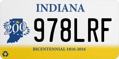IN license plate 978LRF