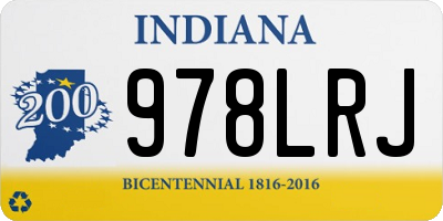 IN license plate 978LRJ