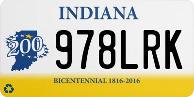 IN license plate 978LRK
