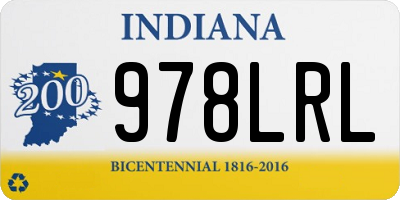 IN license plate 978LRL