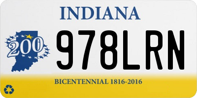 IN license plate 978LRN