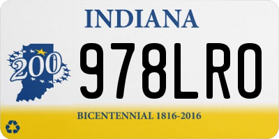 IN license plate 978LRO