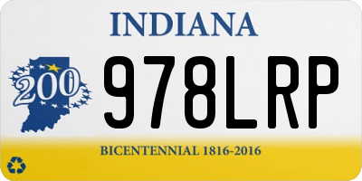IN license plate 978LRP