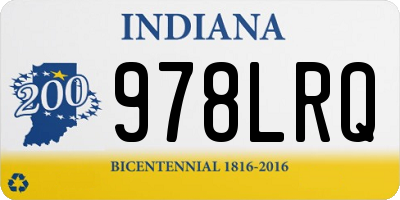 IN license plate 978LRQ