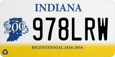 IN license plate 978LRW