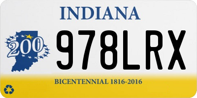 IN license plate 978LRX
