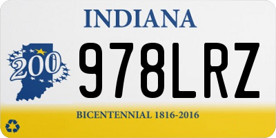 IN license plate 978LRZ