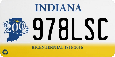 IN license plate 978LSC