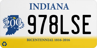 IN license plate 978LSE