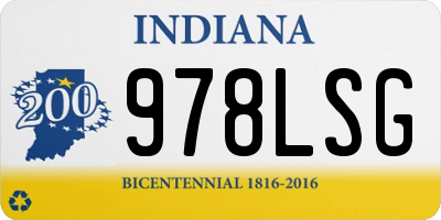 IN license plate 978LSG