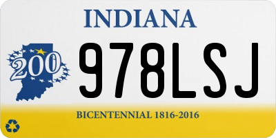 IN license plate 978LSJ