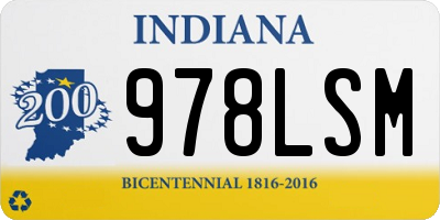 IN license plate 978LSM