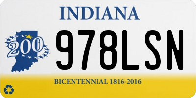 IN license plate 978LSN