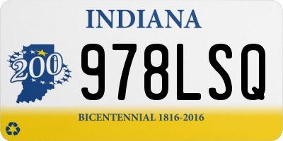IN license plate 978LSQ