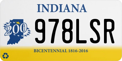 IN license plate 978LSR