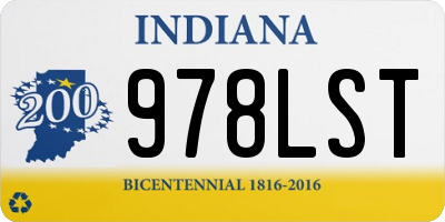 IN license plate 978LST