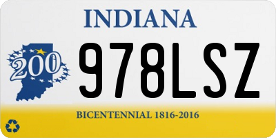 IN license plate 978LSZ