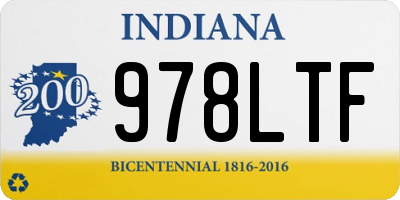 IN license plate 978LTF