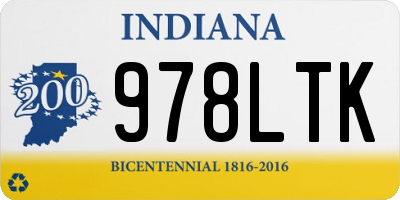 IN license plate 978LTK