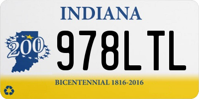 IN license plate 978LTL
