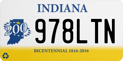 IN license plate 978LTN