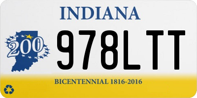 IN license plate 978LTT