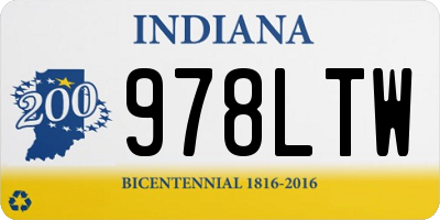 IN license plate 978LTW