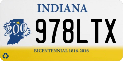 IN license plate 978LTX