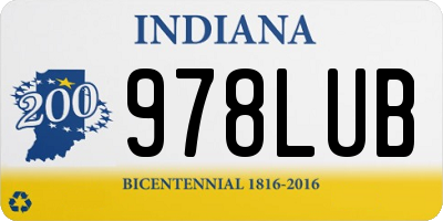 IN license plate 978LUB