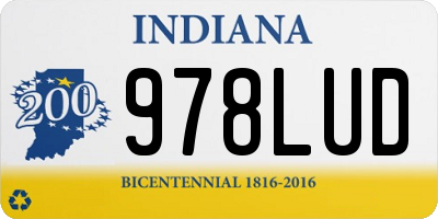 IN license plate 978LUD