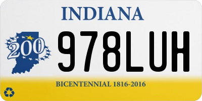 IN license plate 978LUH