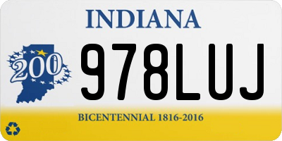 IN license plate 978LUJ