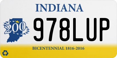 IN license plate 978LUP