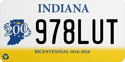 IN license plate 978LUT