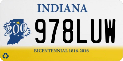 IN license plate 978LUW