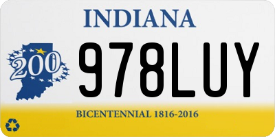 IN license plate 978LUY