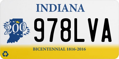IN license plate 978LVA