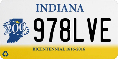 IN license plate 978LVE