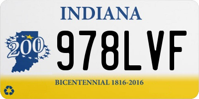 IN license plate 978LVF