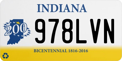 IN license plate 978LVN