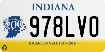 IN license plate 978LVO