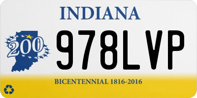 IN license plate 978LVP