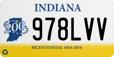 IN license plate 978LVV