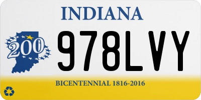 IN license plate 978LVY