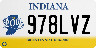 IN license plate 978LVZ